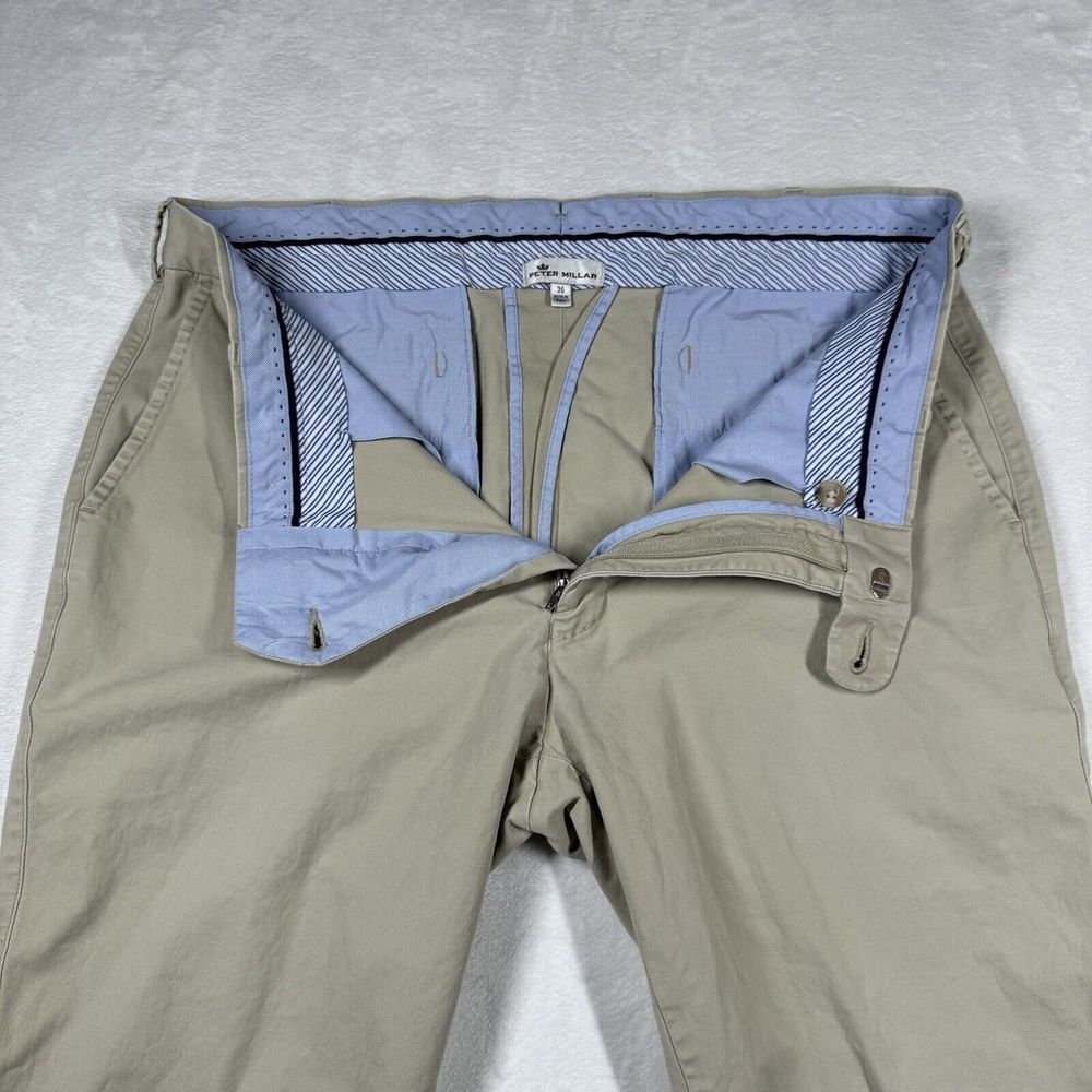 Peter Millar Pants Men 36 Beige Performance Golf Range‎ Office Work Commute - Picture 4 of 12